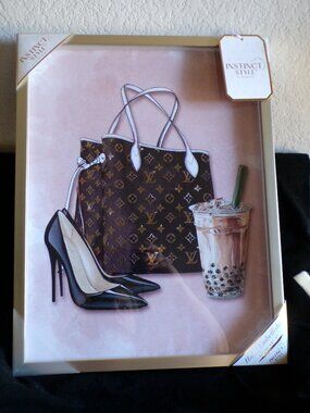 New Louis Vuitton Picture LV Bag Shoes Coffee Latte Metal Frame Hand Embellished
